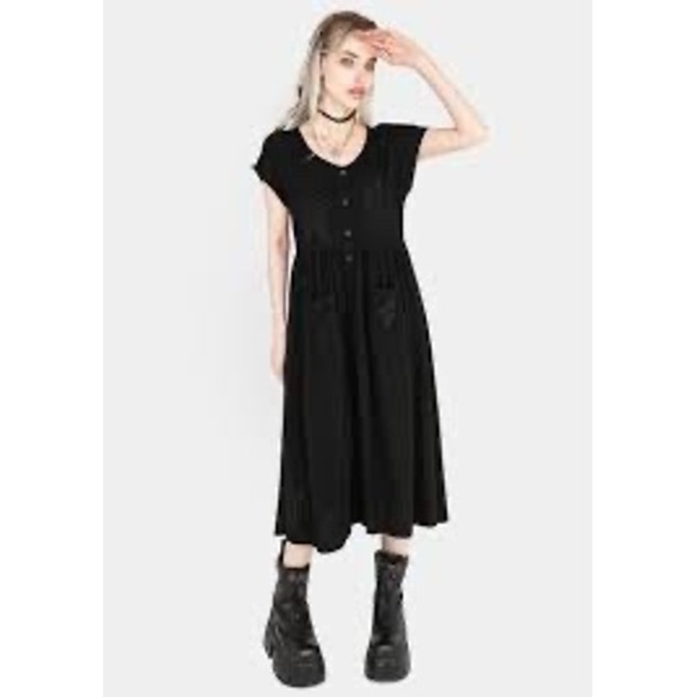 Disturbia Scutellaria Embroidered Button Up Midi dress nwt size 8